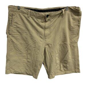 Tommy Bahama Mens Textured Khaki Shorts Size 42 Nylon & Spandex Blend